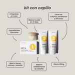 Producto anticelulitis, ingredientes naturales, fácil de usar, cepillo