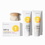 Producto anticelulitis, ingredientes naturales, fácil de usar, cepillo