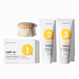 Producto anticelulitis, ingredientes naturales, fácil de usar, cepillo