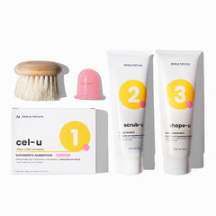 Producto anticelulitis, ingredientes naturales, fácil de usar, ventosa, cupping, cepillo, drybrushing