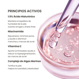 Ácido hialurónico. Crema para rostro y cuello doble acción: hidratante y antiedad