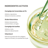 Ceramidas. Crema para rostro y cuello doble acción: Hidrata y repara la piel