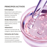 Retinol. Crema para rostro y cuello doble acción: hidratante y con efecto lifting