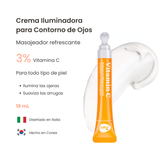 Vitamina C. Crema para ojos doble acción: luminosidad y efecto lifting